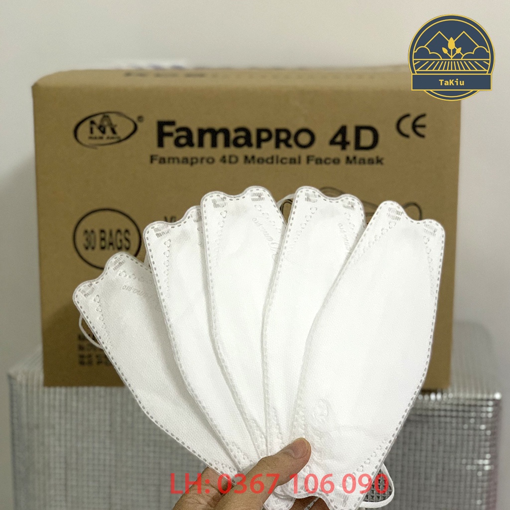 Khẩu Trang KF94 Hàn Quốc 4D Chính Hãng FAMAPRO NAM ANH 4 Lớp Kháng Khuẩn Thùng 300 Cái