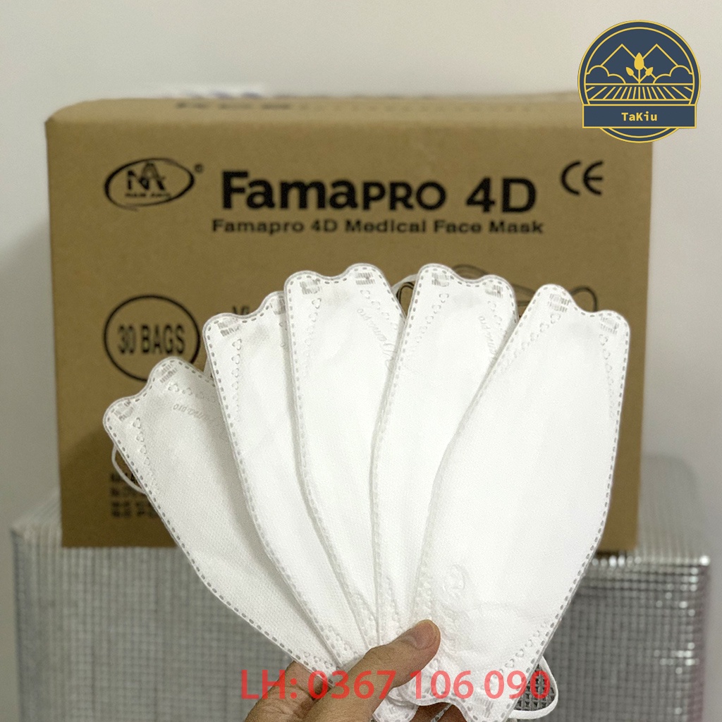 Khẩu Trang KF94 4D FAMAPRO 4 Lớp Kháng Khuẩn Túi 10 Cái