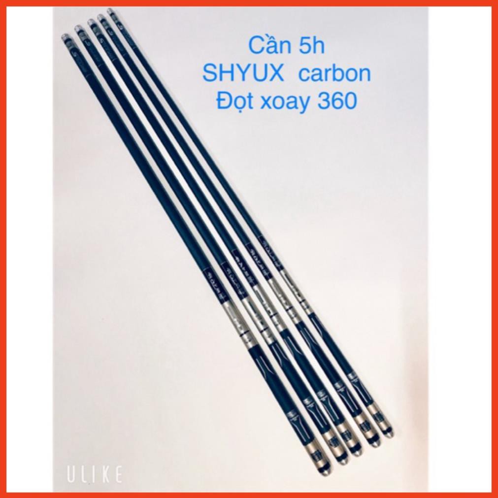 Cần câu tay 5h SHYUX carbon 3,6m-4,5m-5,4m-6,3m-7,2m siêu bền ( giá siêu khuyến mại )