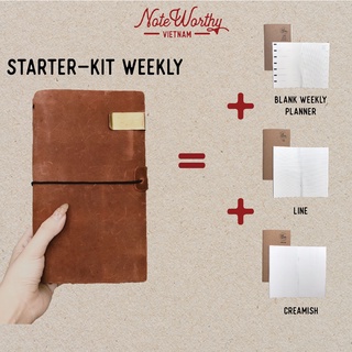[STARTER KIT] Set sổ tay kế hoạch tuần (gồm sổ kế hoạch tuần, sổ kẻ ngang, sổ trắng trơn) - Set Weekly Planner
