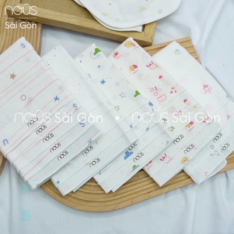 [Khăn Xô/Nous]Set khăn xô Nous 5 chiếc cho bé trai bé gái