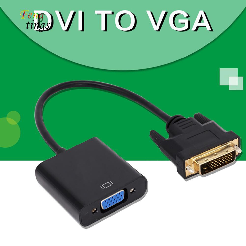 ✌ FT ✌ 1080p DVI-D 24+1 Pin Male to VGA 15Pin Female Active Cable Adapter Converter