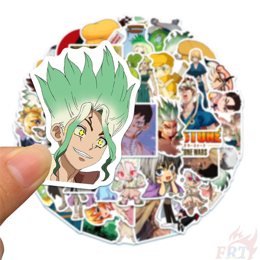 Bộ 50 Hình Dán Chống Thấm Nước Dr.Stone - Series 05 Anime Ishigami Senkuu