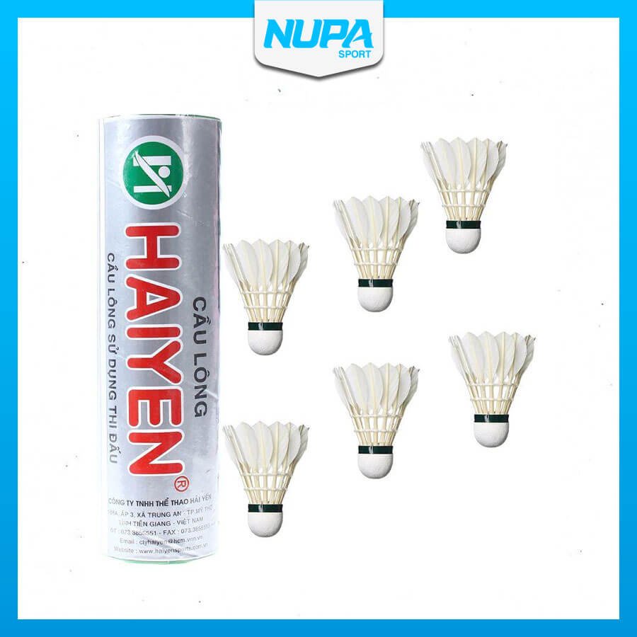 Ống Cầu Lông Hải Yến Bạc 6 Trái chuyên dùng cho đánh ngoài trời