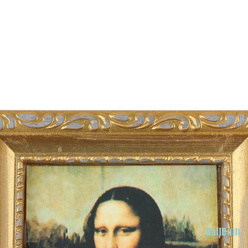 Khung Tranh Sơn Dầu Hình Nàng Mona Lisa Tỉ Lệ 1: 12 Trang Trí Nhà Búp Bê