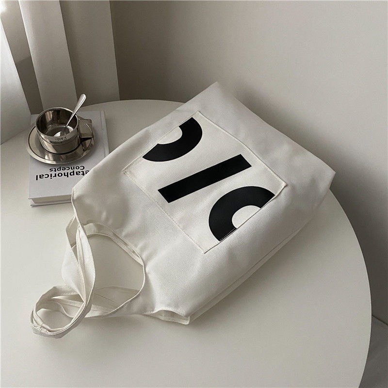 Túi Tote Vải (Có Làm Theo Yêu Hình Ảnh Số Đo Của Khách) Nữ Canvas Mềm Thiết Kế Hình Đi Học Đi Chơi