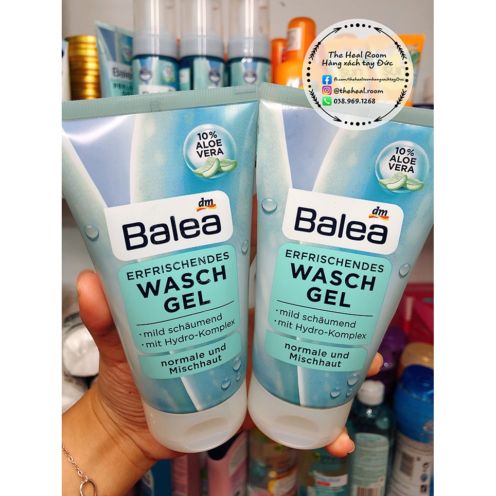 Sữa rửa mặt Balea lô hội 🍓FREESHIP🍓 Erfrischendes Waschgel 150ml Đức cho da hỗn hợp & da thường [Hàng nội địa Đức]