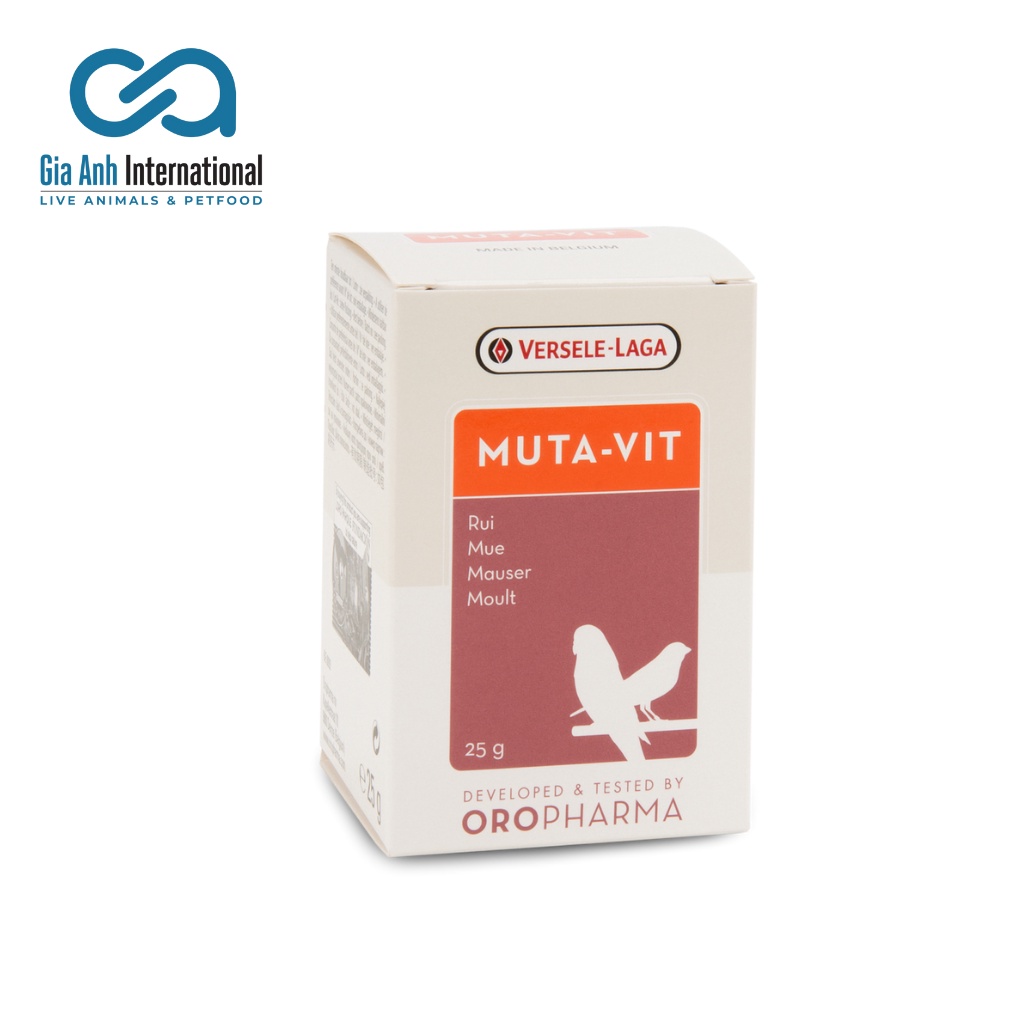 Vitamin Hỗ Trợ Thay Lông Cho Chim Cảnh - Versele-laga Oropharma Muta-Vit Đảm Bảo Trao Đổi Chất Tối Ưu, Dạng Bột Hộp 25g