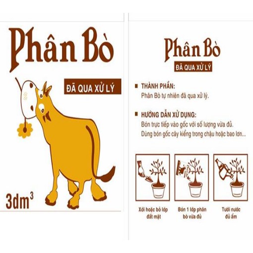 Phân bò nguyên chất Tribat 3 dm3