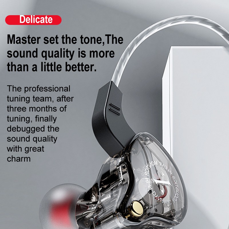 Tai Nghe Nhét Tai X2 Âm Thanh HiFi Sống Động Có Micro Thiết Kế Thời Trang