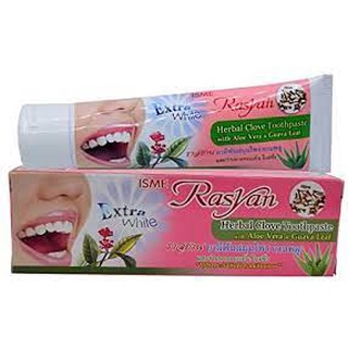 Kem trắng răng isme rasyan herbal clove toothpast with aloe vera & guava leaf 100gram thái lan