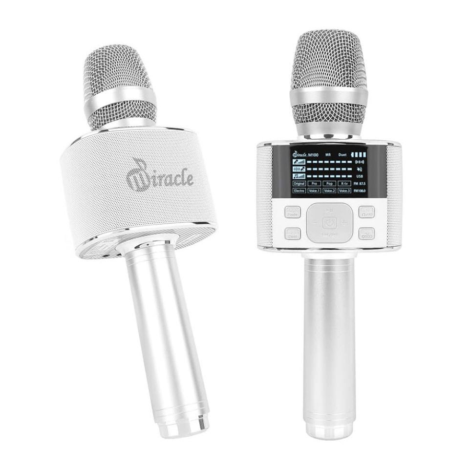 Micro Bluetooth  Miracle M100 Hát Karaoke Trên Điện Thoại Di Động Chất Lượng Cao Chính Hãng Hàn Quốc ( Mẫu Mới 2020)