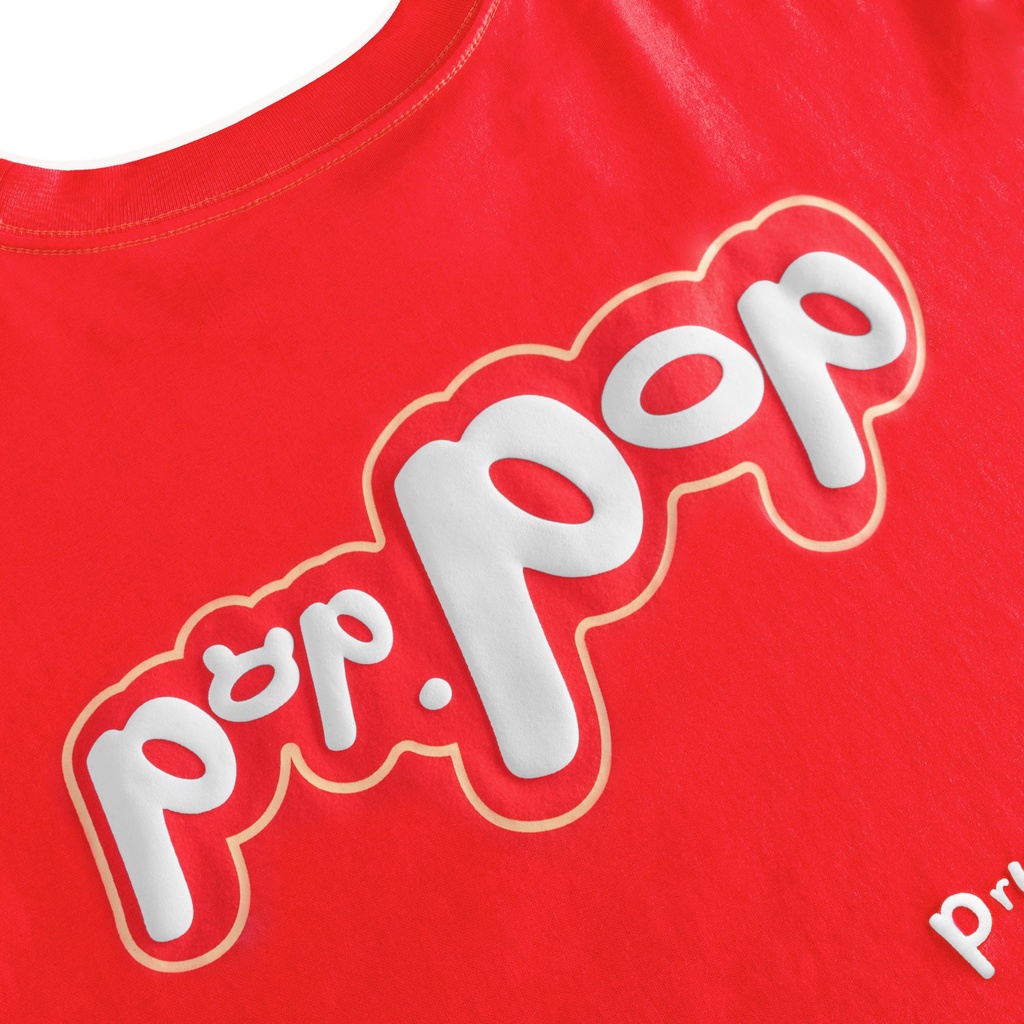 Áo Thun POPPOP BUBLLE LOGO TSHIRT RED