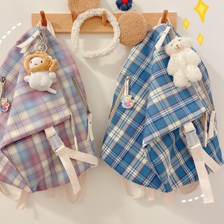 B32 - BALO TAM GIÁC KẺ CARO ULZZANG