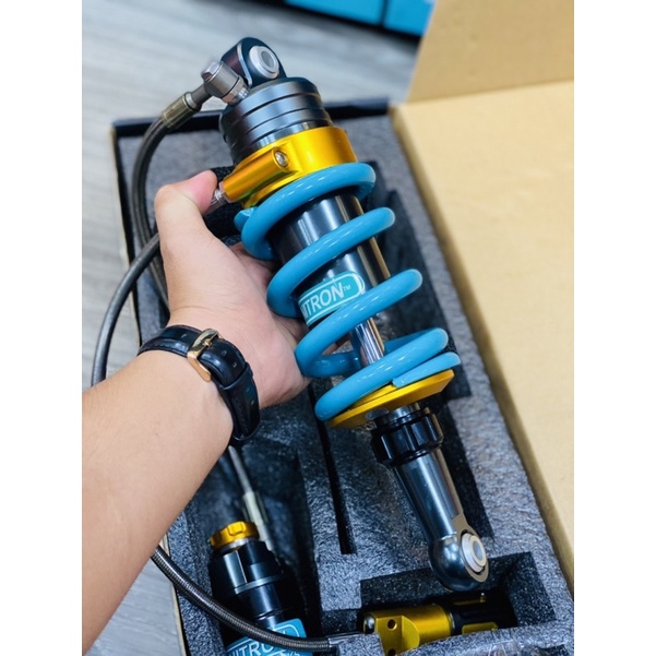Phuộc Satria Nitron DNA tăng áp siêu êm.