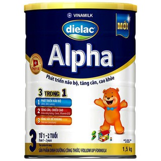 SỮA BỘT VINAMILK DIELAC ALPHA STEP 3 1.5KG (HỘP THIẾC) - CHO TRẺ 1-2 TUỔI