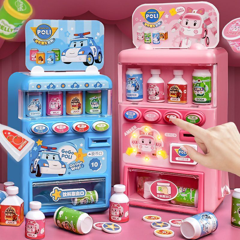 Bộ đồ chơi robot car poli biến hình/ máy bán nước tự động Poli