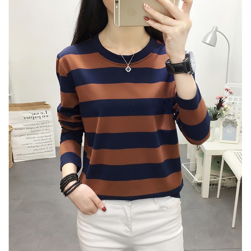 Áo cotton kẻ 100%