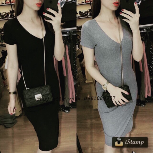 Đầm Body Thun Gân Hàng Chuẩn From