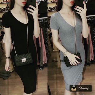 Đầm Body Thun Gân Hàng Chuẩn From