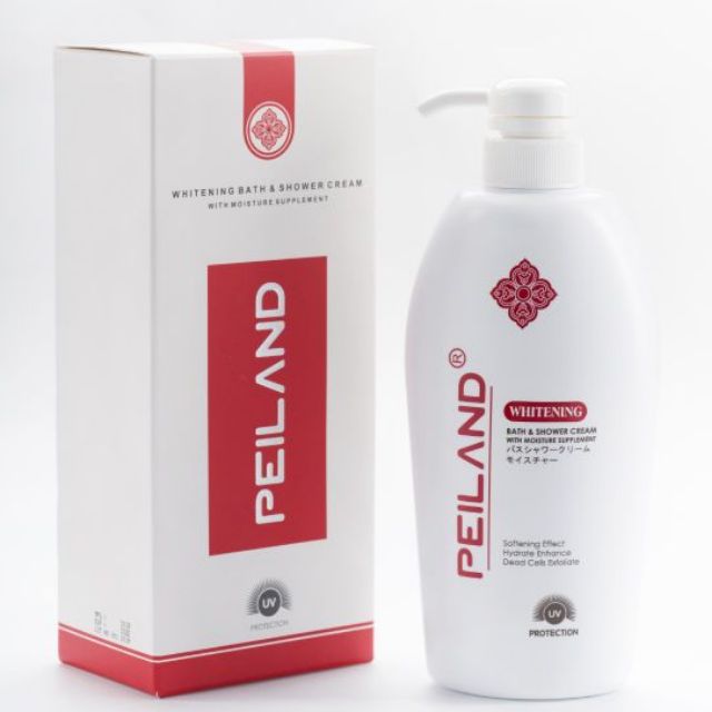 ✬ 𝓓𝓪𝓻𝓴.𝓚𝓲𝓼𝓼 ✬ Sữa tắm siêu trắng chống nắng kháng tia UV Peiland 550ml