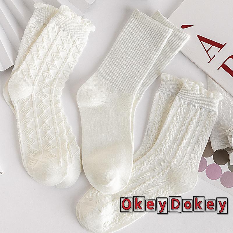 Vớ cotton màu trơn thời trang đơn giản xinh xắn dành cho nữ