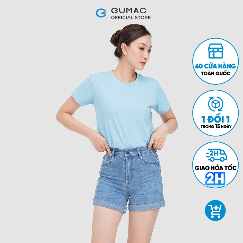 Quần short jeans lai lật QJC05062 thời trang GUMAC