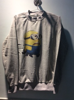 Áo unisex Sweater in nỉ bông nhiều màu (35-68kg). minions ngước nhìn