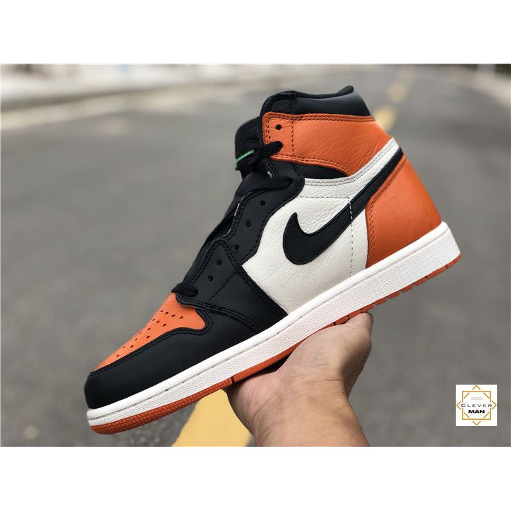 (FREESHIP+HỘP) Giày thể thao AIR JORDAN 1 Retro High Shattered Backboard màu cam đen mũi cam | BigBuy360 - bigbuy360.vn