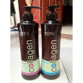 Cặp dầu gội xả collagen haneda 750ml