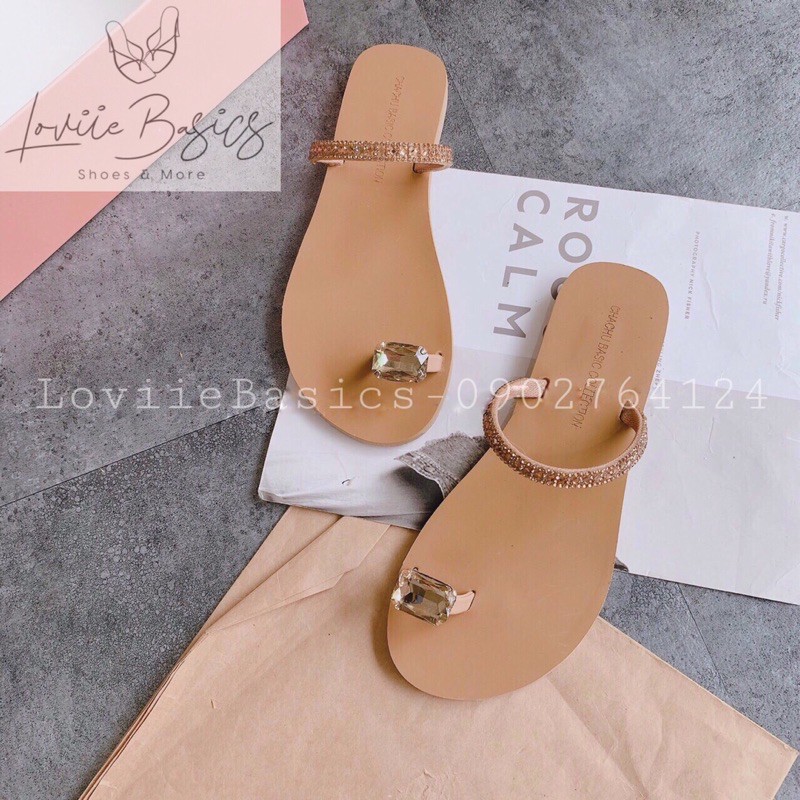 DÉP NỮ LOVIIE BASICS XỎ NGÓN ĐÁ D200920 D200752