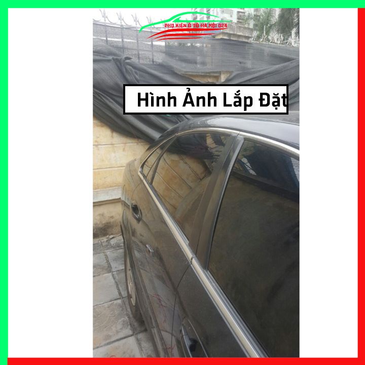 Bộ nẹp viền chân kính cong kính Lacetti 2004-2009 Inox sáng bóng chuẩn form xe