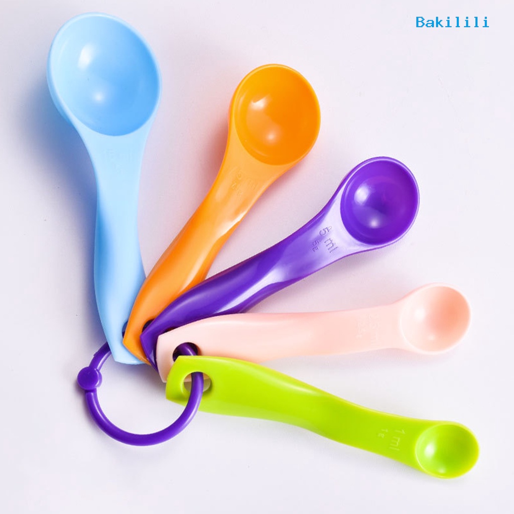 Bộ 5 Muỗng Đo Lường 2 Món 1 / 2.5 / 5 / 7.5 / 15g / ml Chuyên Dụng Cho Nhà Bếp