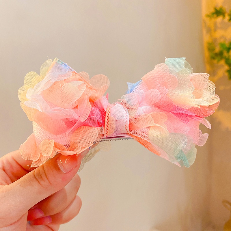 Kẹp Tóc Hình Nơ Kiểu Hàn Quốc Dễ Thương Xinh Xắn Dành Cho Bé Gái