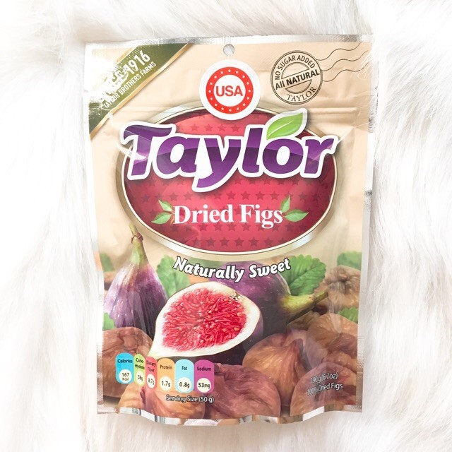 Trái Vả Khô Tự Nhiên Hiệu Taylor (Taylor Dried Figs) 190G