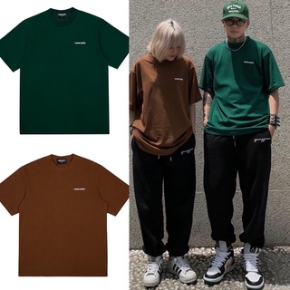 Áo Young Green unisex màu xanh green hot trend, áo thun tay lỡ form rộng màu nâu hot trend