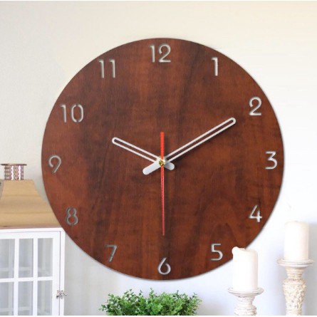 Đồng hồ trang trí bằng gỗ treo tường - Mẫu SH028