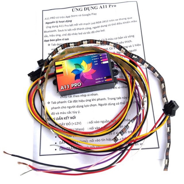 Mạch đèn led Audi a11 PRO GẮN WINNER X, EXCITER , SH , ĐIỂU KHIỂN QUA SMARTPHONE Ảnh thật Sp