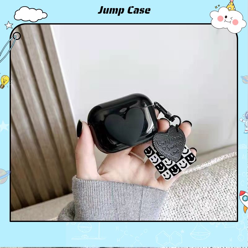Vỏ Bảo Vệ Hộp Sạc Tai Nghe AirPods 1 2 3 Pro Họa Tiết Trái Tim Dễ Thương Chống Sốc