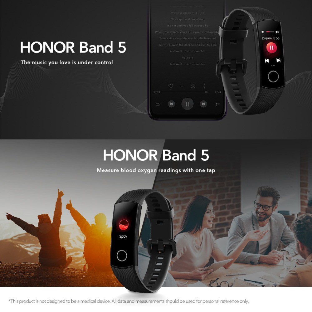 Đồng Hồ Thông Minh Huawei Honor Band 5/5i AMOLED Hỗ Trợ Theo Dõi Sức Khỏe Kèm Phụ Kiện
