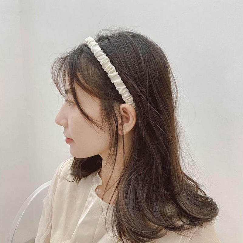 Bờm tóc nhún lụa vải satin phong cách hàn quốc dễ thương ngọt ngào