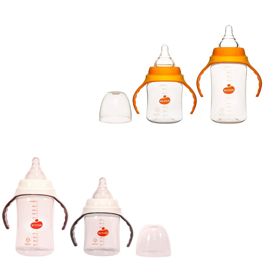 BÌNH SỮA PP WESSER CỔ RỘNG 180/260ML