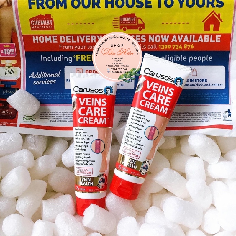 Kem bôi tĩnh mạch carusos