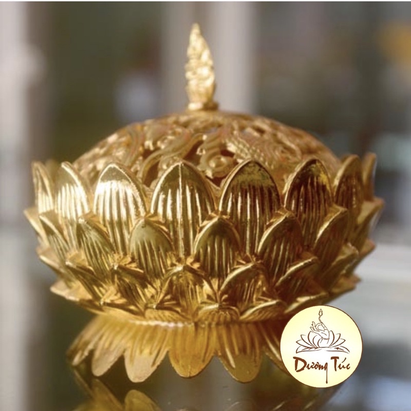Lư xông trầm hương hoa sen- bằng hợp kim