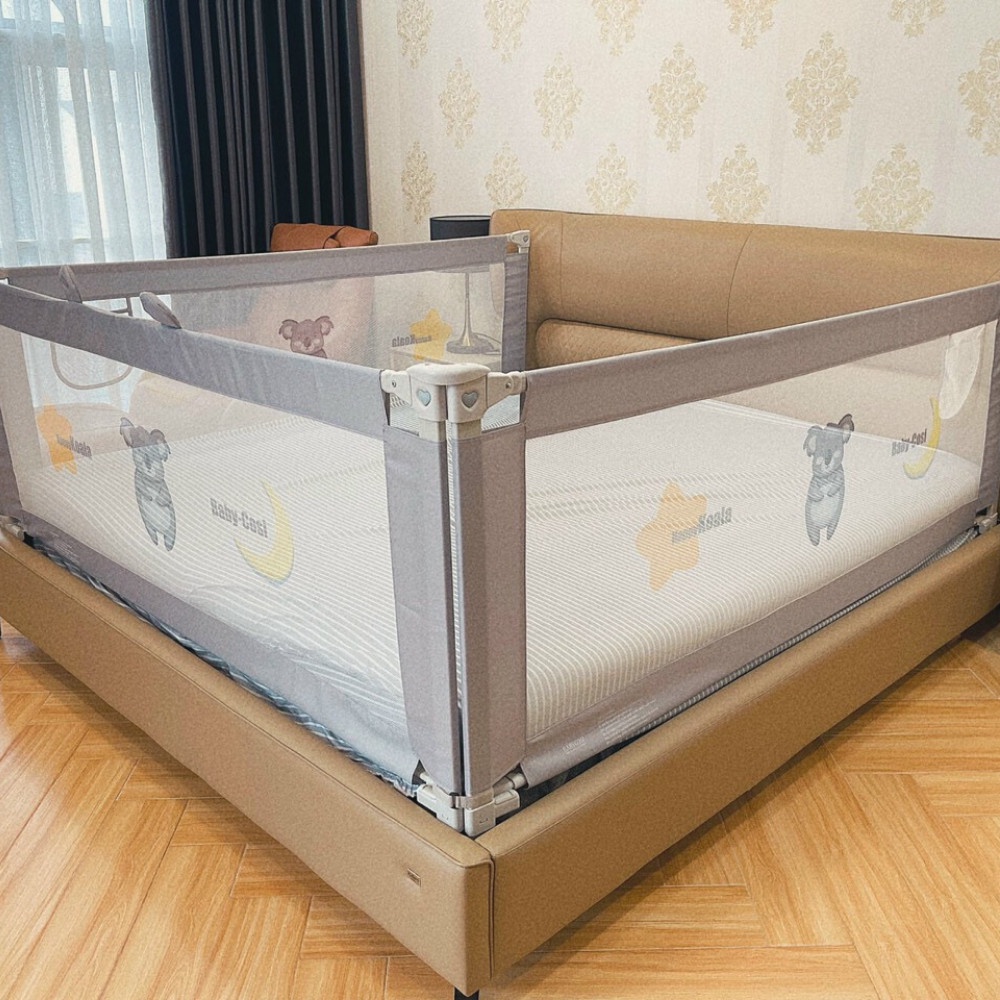 Thanh chắn giường cao cấp Baby Cosi Chính hãng phiên bản mới nhất 2023 - Thiết kế chống kẹp tay 32 nấc điều chỉnh