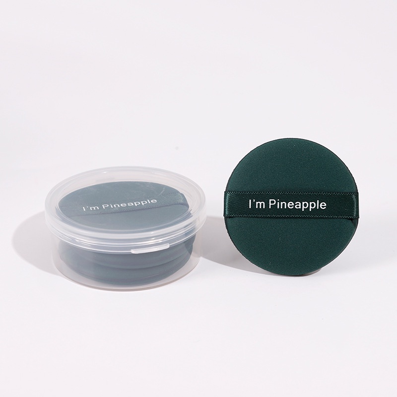 Mút Trang Điểm Ướt Và Khô Thiết Kế Hình Bánh Dứa Độc Đáo
