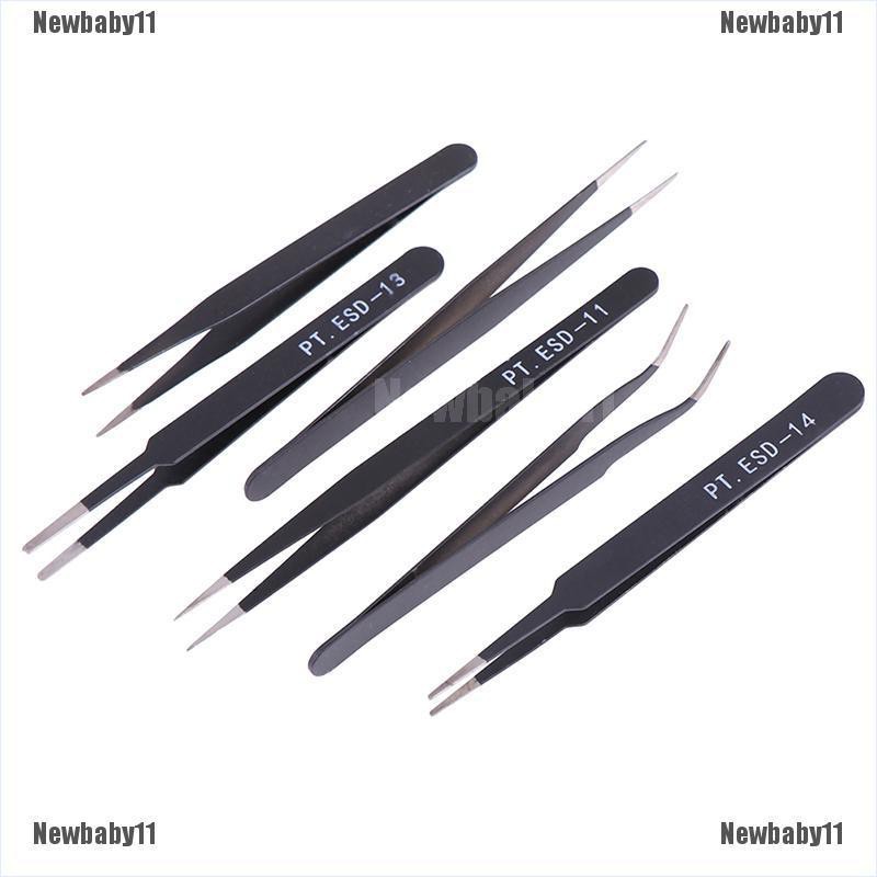 Set 6 Nhíp Uốn Cong Chống Tĩnh Điện Sửa Chữa Chuyên Dụng
