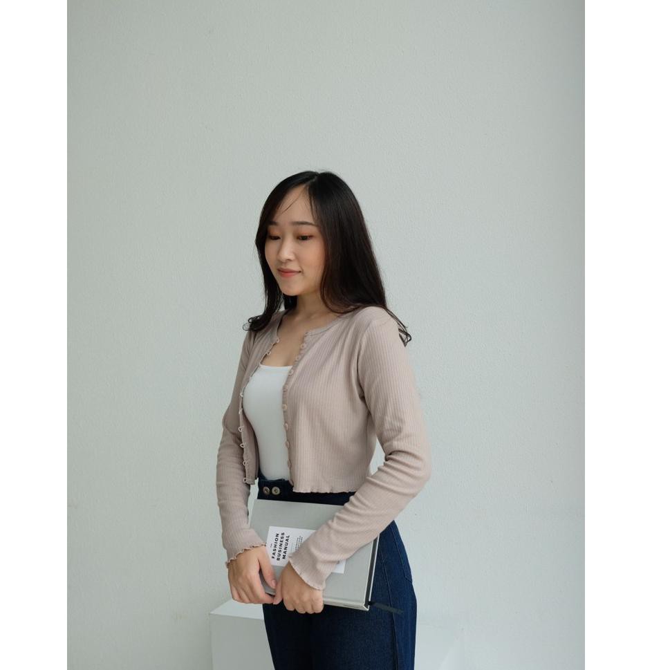 Áo Khoác Cardigan Dáng Ngắn Cài Nút Nhập Khẩu Từ Hàn Quốc O-0152