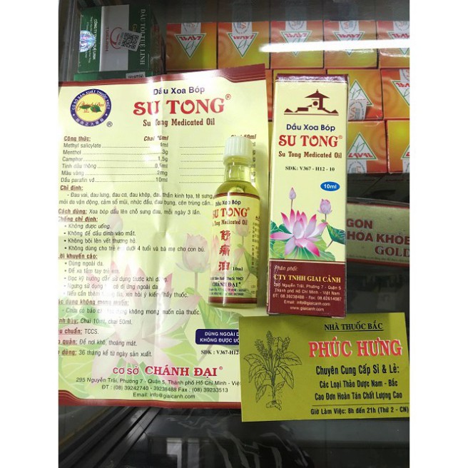 Freeship Dầu xoa bóp SuTong_50ml