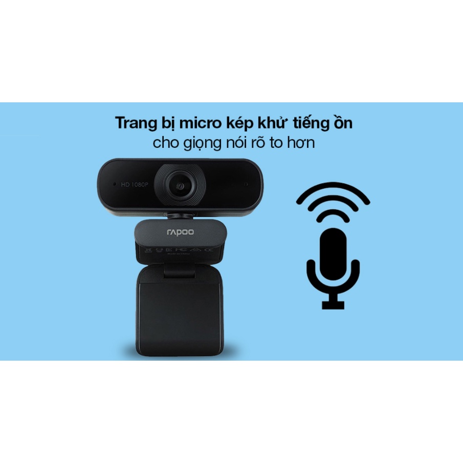 [Hỏa Tốc - HCM] Webcam RAPOO XW180 độ phân giải Full HD 1080P | Hàng Chính Hãng | Bảo hành 12 tháng | Mimaxstore